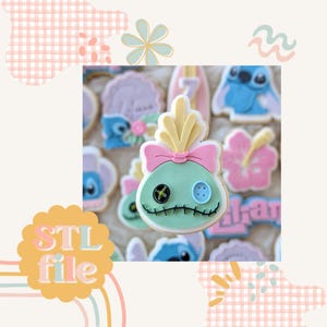 Scrump Alien face - Cookie stamp and cutter STL file