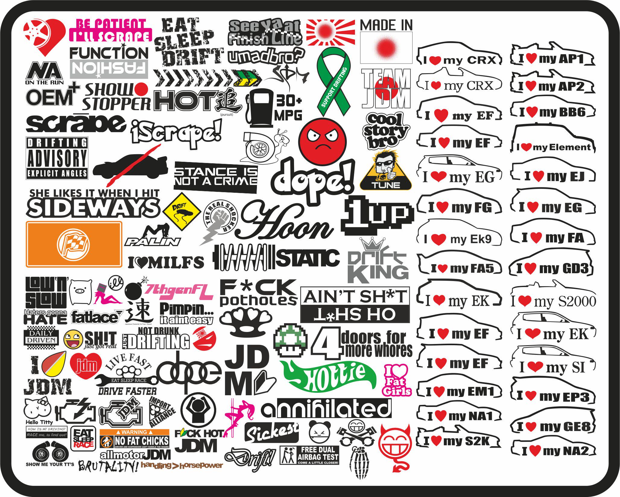 JDM Car Stickers VOLUME 2 - Etsy