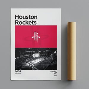 Toyota Center Poster, Minimalist Poster, Sports Poster, Wall Art, Wall Decor, Premium Matte Vertical Posters, 4K Quality