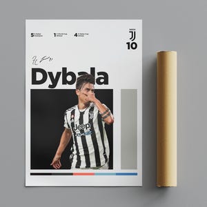 Paulo Dybala Poster, Minimalist Poster, Sports Poster, Wall Art, Wall Decor, Premium Matte Vertical Posters, 4K Quality, Wall Art