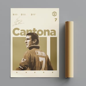 Eric Cantona Poster, Minimalist Poster, Sports Poster, Wall Art, Wall Decor, Premium Matte Vertical Posters, 4K Quality