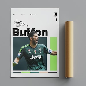 Gianluigi Buffon Poster, Minimalist Poster, Sports Poster, Wall Art, Wall Decor, Premium Matte Vertical Posters, 4K Quality
