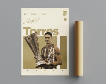 Fernando Torres Poster, Minimalist Poster, Sports Poster, Wall Art, Wall Decor, Premium Matte Vertical Posters, 4K Quality