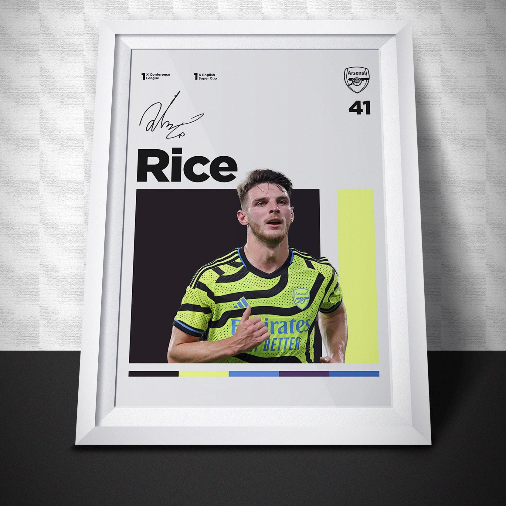 Declan Rice Poster, Minimalist Poster, Sports Poster, Wall Art, Wall ...