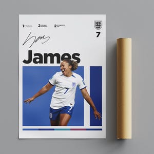 Lauren James Poster, Minimalist Poster, Sports Poster, Wall Art, Wall Decor, Premium Matte Vertical Posters, 4K Quality