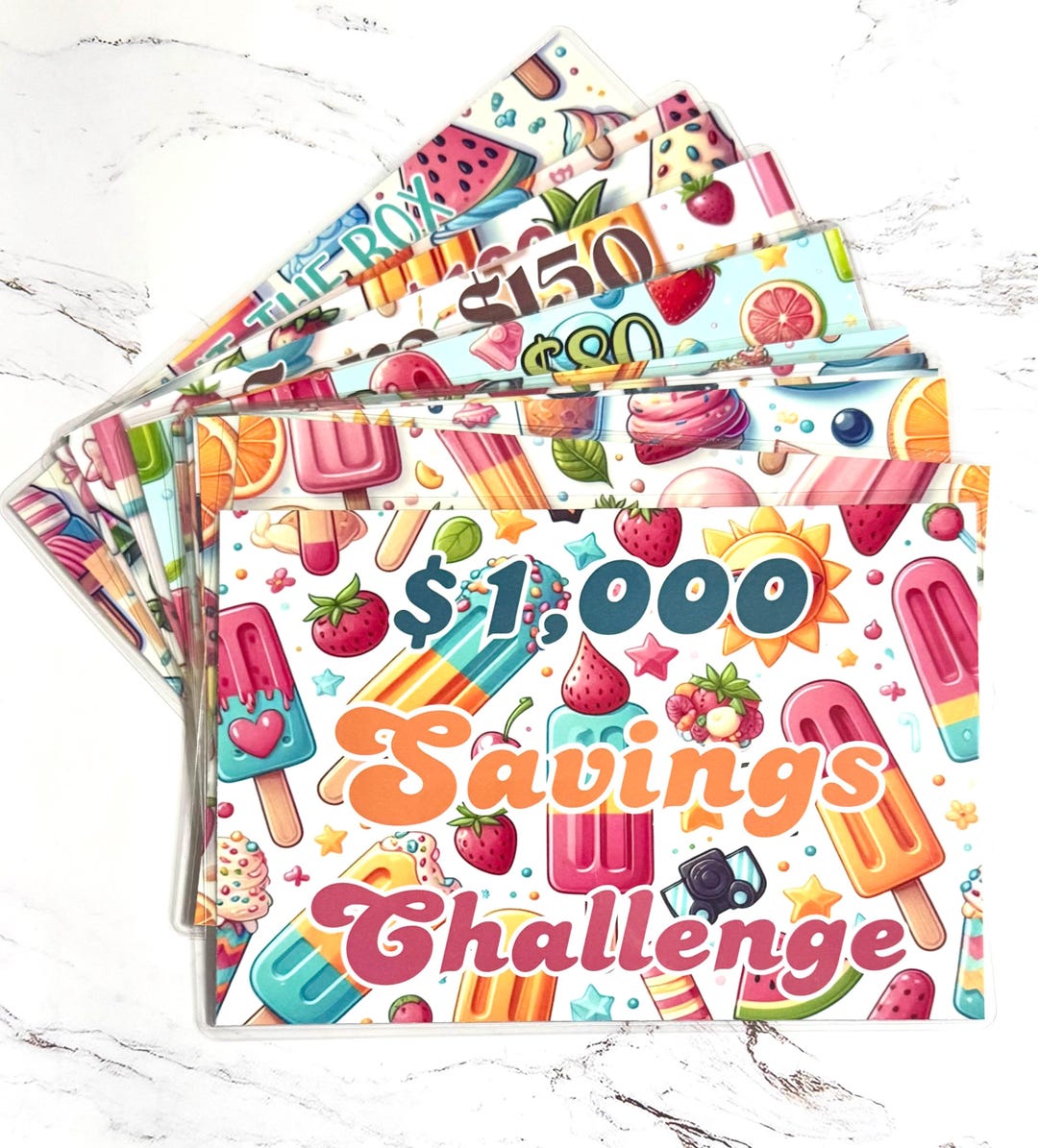 A5 Laminated Savings Challenge Set | 1K Budget Trackers - Etsy