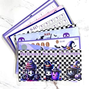A6 Halloween Savings Challenge|Set of 10|Cash Envelopes |Save 400|Budgeting System |Cash Stuffing |Sinking Funds|Halloween Challenge|Holiday