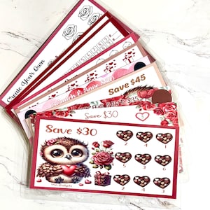 A6 Savings Challenge | A6 Cash Envelope |10 Savings Challenges Scratch Off Envelopes | Save 250+|Cash Stuffing System |Budgeting| Valentines