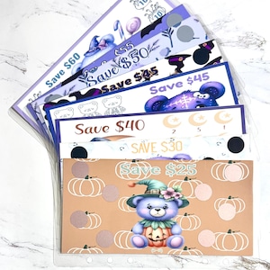 A6 Halloween Savings Challenge|Set of 8 |Save 350|Budgeting System |Cash Stuffing |Sinking Funds|Halloween Challenge|Cash Budgeting Envelope