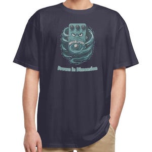 Whirlpool Chorus Pedal Heavy Oversized T-Shirt – Swirling Modulation FX Graphic Apparel