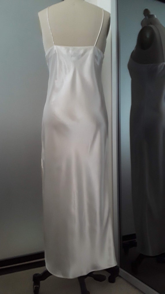 elegant ivory charmeuse dress slip - image 3