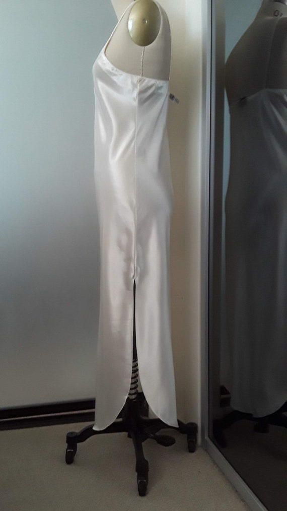 elegant ivory charmeuse dress slip - image 2