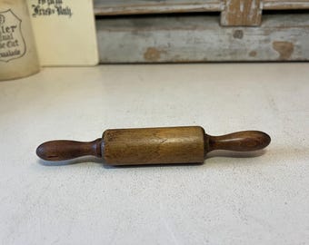 1 rodillo de madera pequeño antiguo vintage