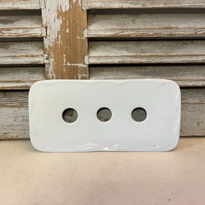 白磁の長方形の水切り皿 - アイアンストーンの水切り皿 - 排水皿 - セラミックの水切り皿