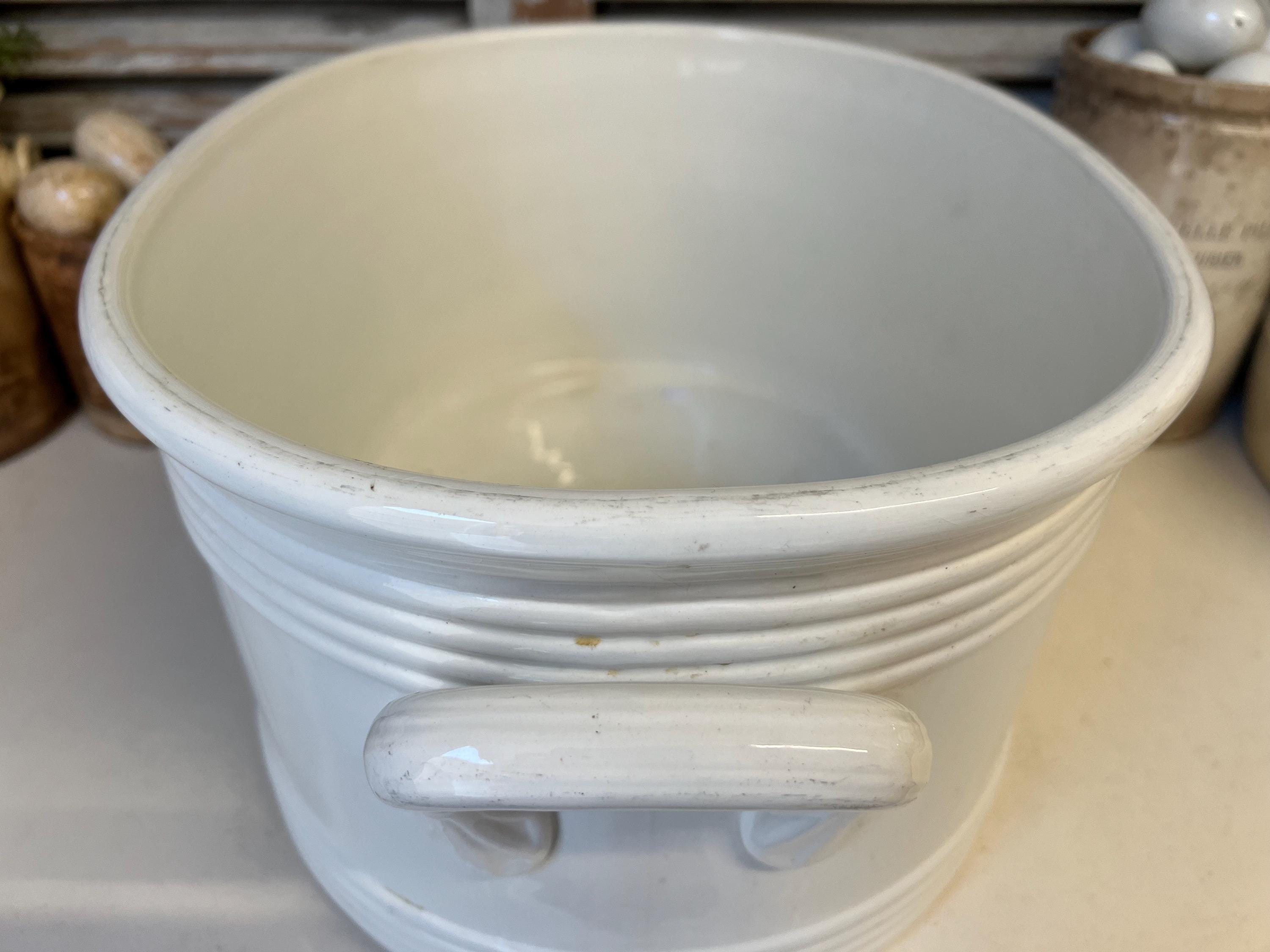 Antique 19thc White Ironstone Foot Bath Boch Antique Ironstone Ice antique-19thc-white-ironstone-foot-bath-boch-antique-ironstone-ice