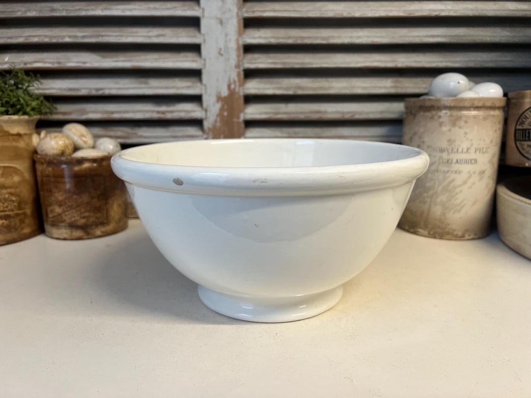 Antique Ironstone Footed Mixing Bowl Societe Ceramique Maestricht ...