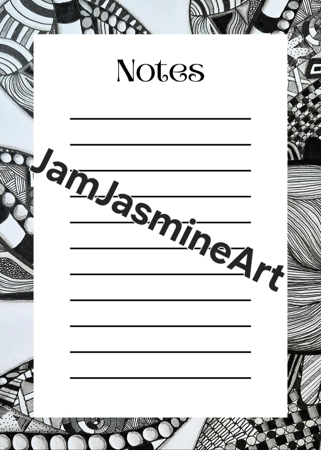 Abstract Art Notes Page - Digital Download - Etsy UK