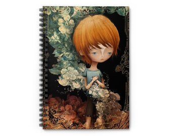 Flynn Journal - Art by Jessica von Braun - Spiral Notebook - Ruled Line