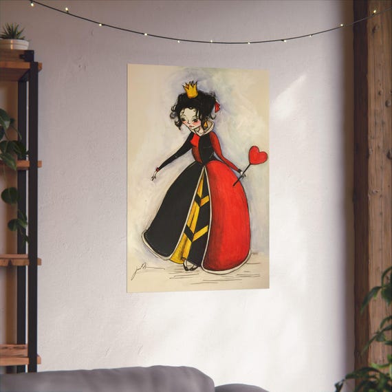 The Queen Pf Hearts - Poster - Matte Vertical Posters - Multi