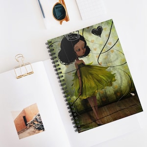 Little Princess Journal Art by Jessica von Braun Spiral Notebook Ruled Line Fairy Tale Fantasy Artwork image 1