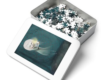 Haunt Puzzle Original Artwork by Jessica von Braun - Matching tin box - Jigsaw Puzzle (30, 110, 252, 500,1000)