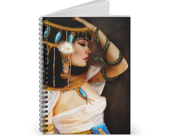 Cleopatra and the Serpent Journal - Art by Jessica von Braun - Spiral Notebook - Ruled Line