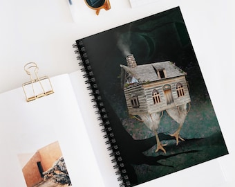 Baba Yaga Journal - Art by Jessica von Braun - Spiral Notebook - Ruled Line