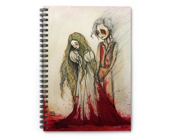 Crimson Peak Journal - Art by Jessica von Braun - Spiral Notebook - Ruled Line - Watercolor