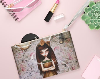 Jenny Clutch - Art bag by Jessica von Braun - Vegan bag - Money Bag - Change Purse - Alice in Wonderland Art