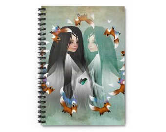 Fox Journal - Art by Jessica von Braun - Spiral Notebook - Ruled Line