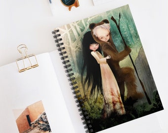 The Belle of Marble Falls Journal - Art by Jessica von Braun - Spiral Notebook - Ruled Line