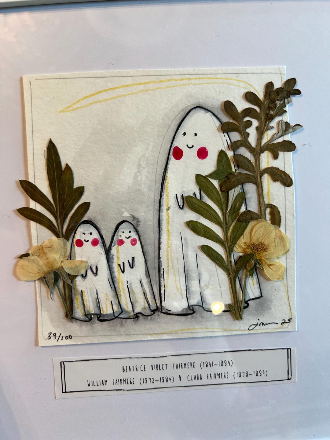 Original Painting - Adoptable Ghost Family - by Jessica Von Braun - 8x8 ...