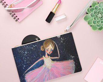 Juneau Dances Clutch - Art bag by Jessica von Braun - Vegan bag - Money Bag - Change Purse