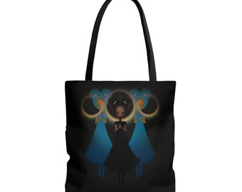 Kindness Purse - Tote Bag - By Jessica von Braun - Three Sizes - Little Girl - Celestial Girl - Emotions Series Artwork