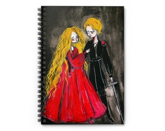 As You Wish Journal - Art by Jessica von Braun - Spiral Notebook - Ruled Line - The Princess Bride Art