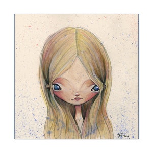 Blue Eyed Girl Print Gallery Wrap Canvas Print Fine Art Print by