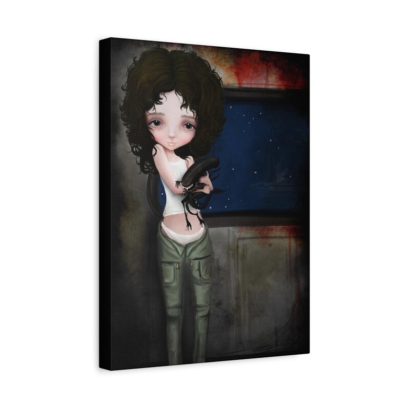 Best Friends Forever Canvas Print - Science Fiction Gallery Wrap Canvas print - Fine Art print by Jessica von Braun - Pop Lowbrow Art image 5