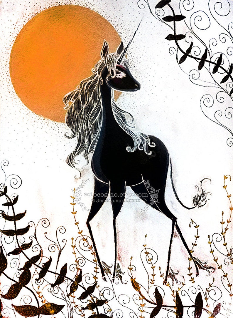Limited edition print run 'The Last Unicorn' Amalthea 8.5x11 edition of 50 EACH fine art prints, signed, numbered. image 3