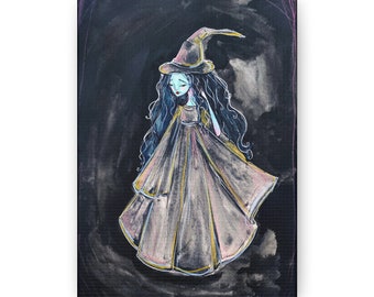 Elphaba - Wicked Witch of the West Canvas Print - Gallery Wrap Canvas print - Lowbrow Fine Art print by Jessica von Braun - Wizard of Oz