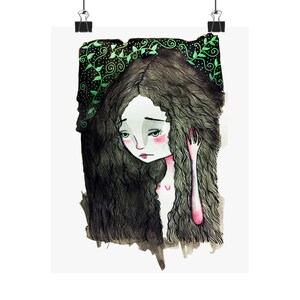 Eve - Poster - Matte Vertical Posters - Multi Sized - Premium Whimsical Fine Art Print - Jessica von Braun - Adam and Eve Art