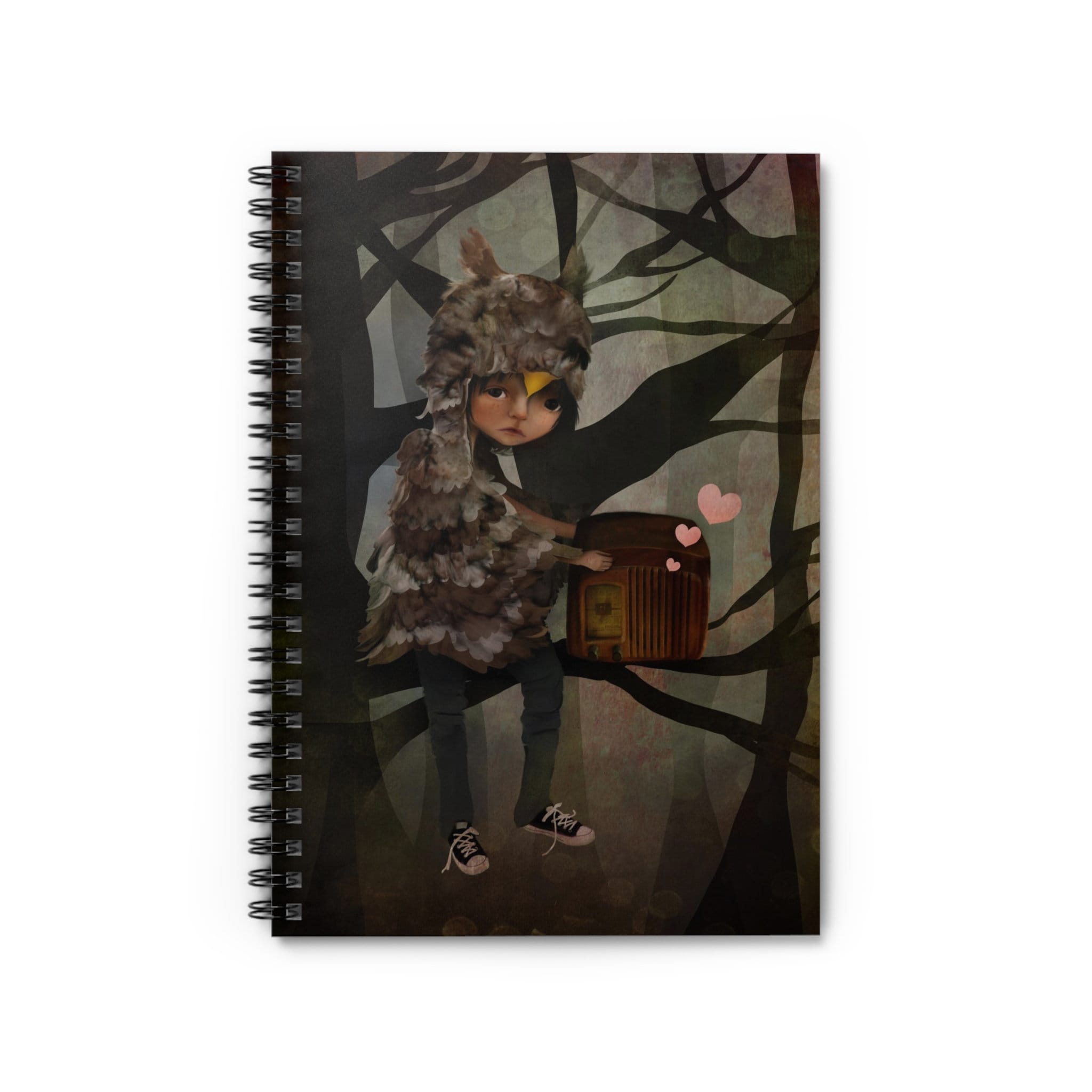 A Wise Old Owl Journal - Art by Jessica von Braun - Spiral Notebook - Ruled Line - Nursery Stories L