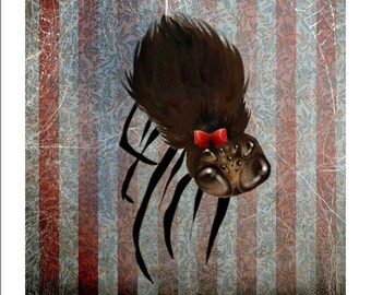 5x7 Fine Art Print - 'Ms. Spider on her Own' - Small Sized Giclee Print by Artist Jessica Grundy