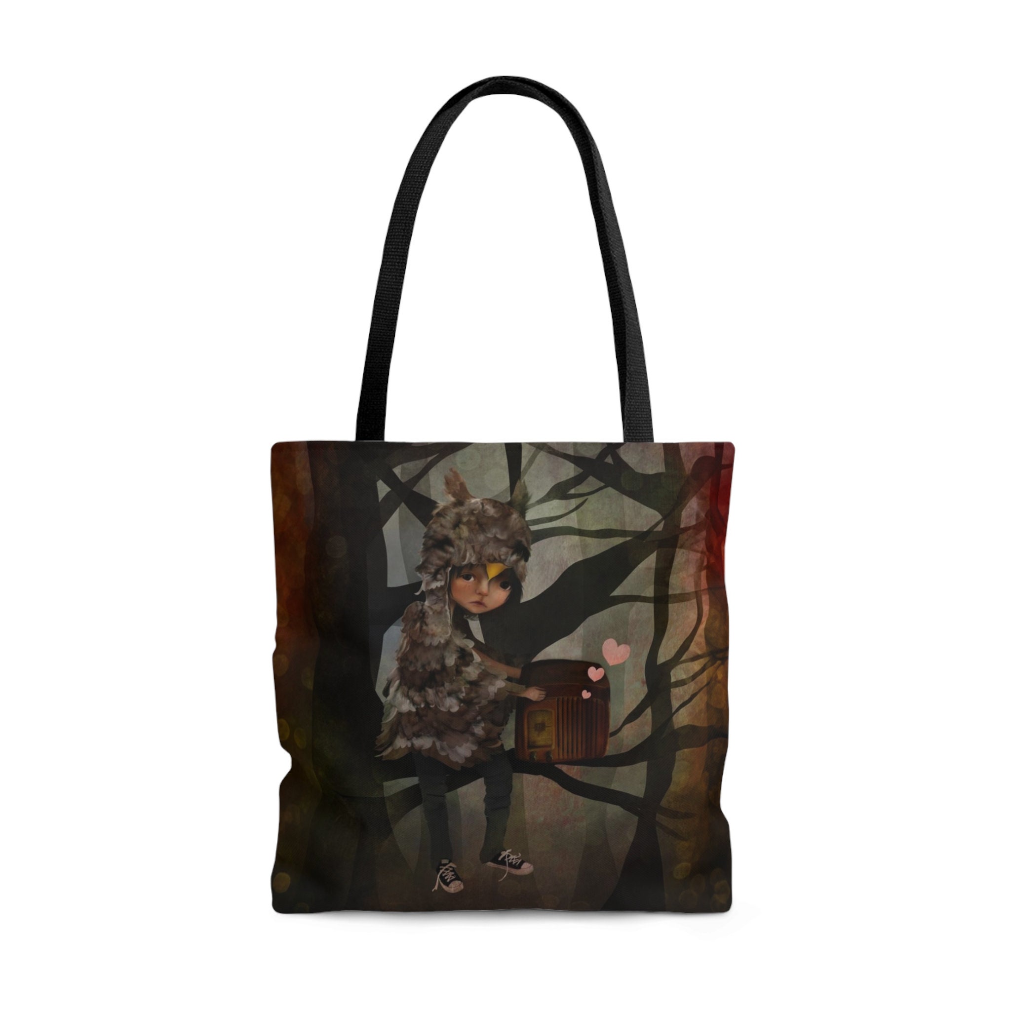 A Wise Old Owl Tote Bag - Nursery Rhyme Purse - By Jessica von Braun - Three Sizes