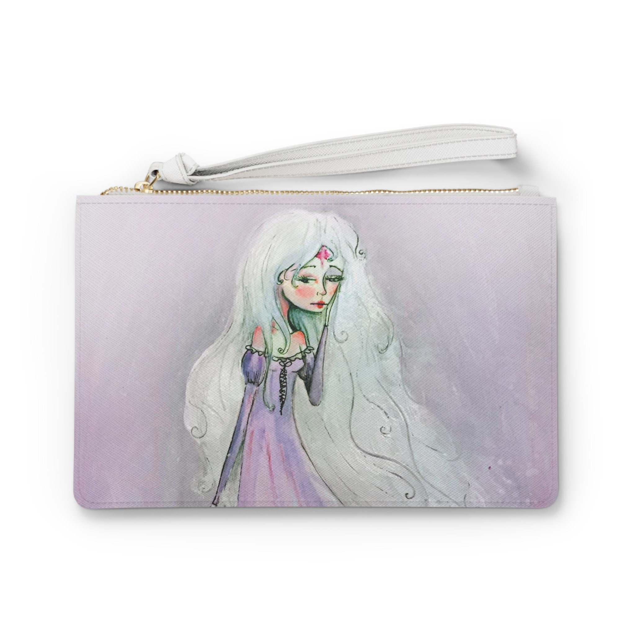 The Lady Amalthea Clutch Bag - The Last unicorn - Art bag by Jessica von Braun - Vegan bag - Money Bag - Change Purse