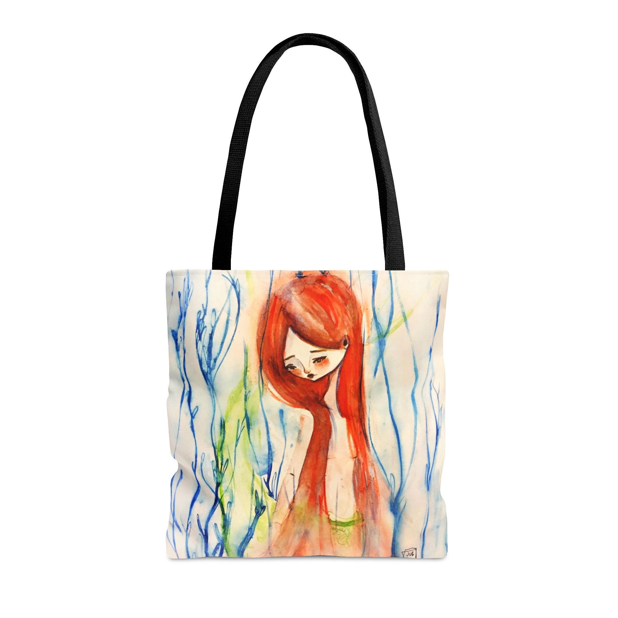 CafePress Mermaid Pirate Under The Sea Tote Bag – Natural Canvas Reusable Shopping Bag With Fun Print - View #4