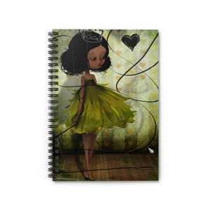 Little Princess Journal Art by Jessica von Braun Spiral Notebook Ruled Line Fairy Tale Fantasy Artwork image 2