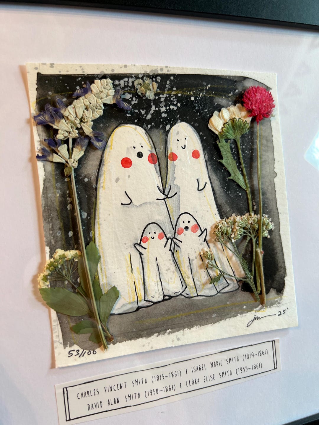 Original Painting - Adoptable Ghost Family - by Jessica Von Braun - 8x8 ...