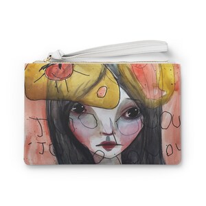 Juneau Dreams Clutch - Art bag by Jessica von Braun - Vegan bag - Money Bag - Change Purse - Mommy and Me Artwork - Drawing