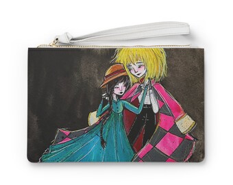 I Was Looking Everywhere For You Clutch - Art bag by Jessica von Braun - Vegan bag - Money Bag - Change Purse - Howls Moving Castle