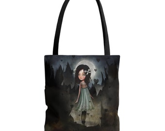 Jagged Jade Purse - Tote Bag - By Jessica von Braun - Three Sizes - Little girl walking in the mountains